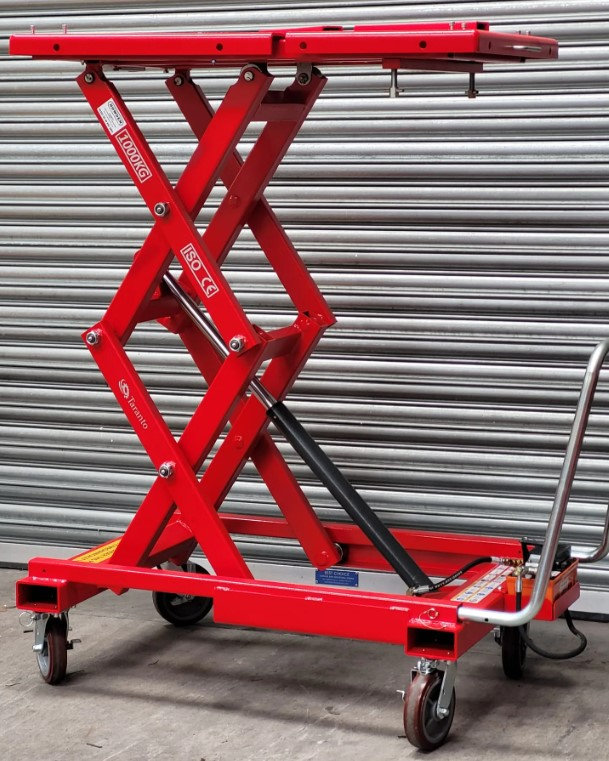 Taranto Mobile Air Hydraulic Scissor Double Lifting Table 1Ton