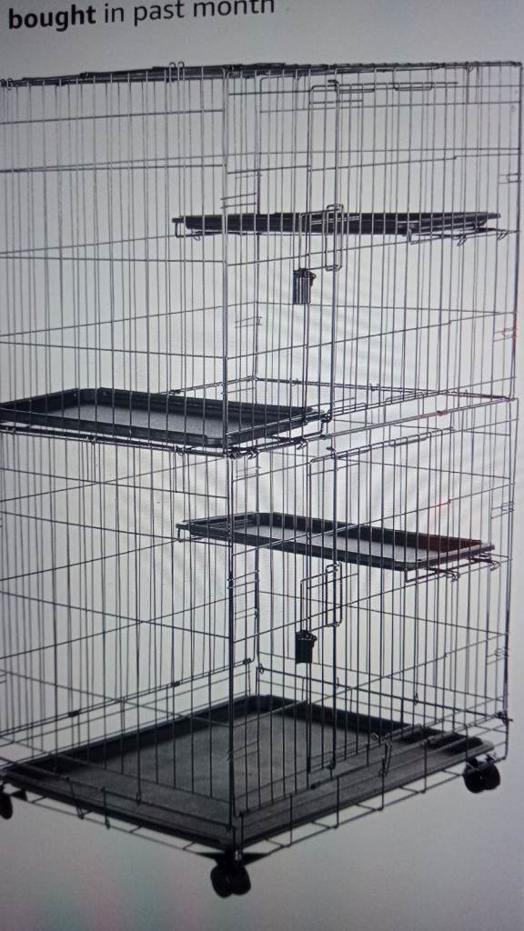 Cat cage 3 tear new never used no wheels lost in house move £70 