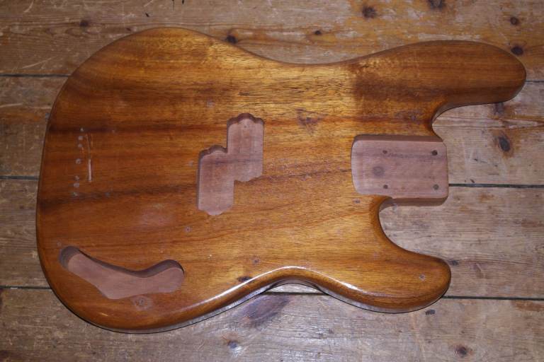 Fender Precision bass style custom Koa body rare one piece