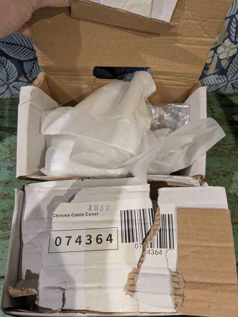 Towel Rail Chrome Cable Cover - 5 packs