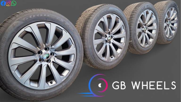 Genuine Range Rover Velar 20″ Alloy Wheels Style 1032 Satin Grey Goodyear