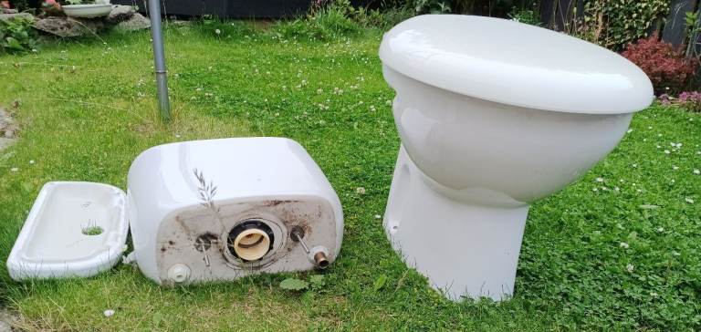 Free to uplift White Toilet 