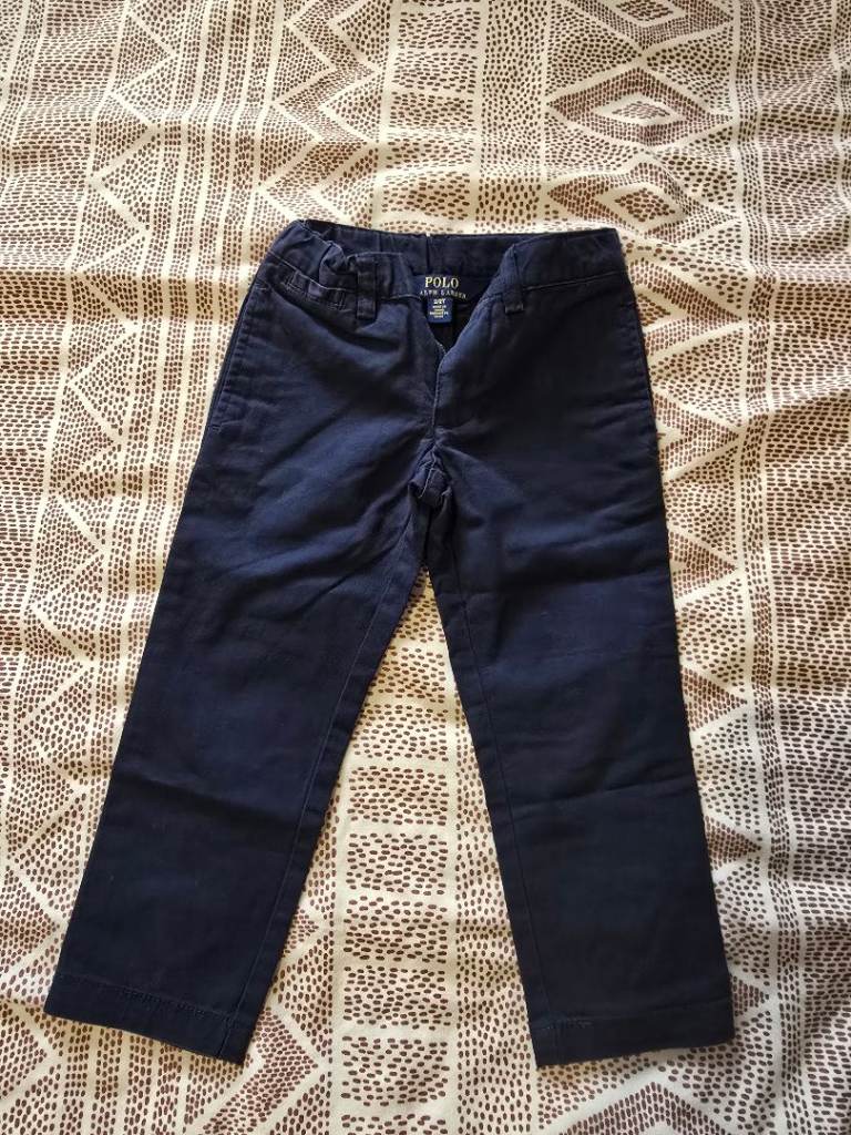 Polo Ralph Lauren Kids Navy Cotton Trousers – Good Condition
