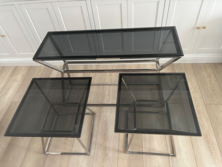 Console table and 2 side tables