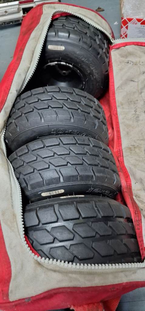 Honda Cadet wheels and tyres wets karting