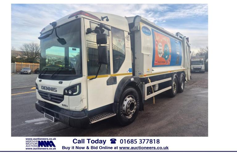 2015 Dennis Elite 6X2 AUTO 26TON OLYMPUS BODY REAR STEER REFUSE C/W ZOELLER BIN LIFT (EURO 6) NA ...
