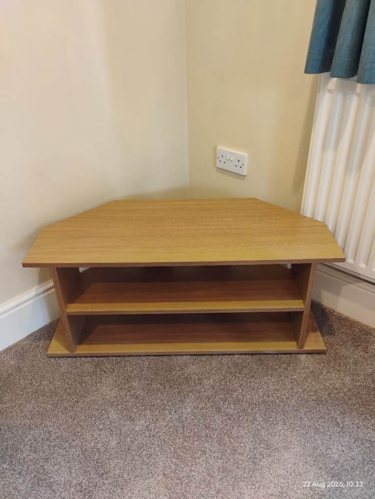 Corner TV Stand with Shelves 