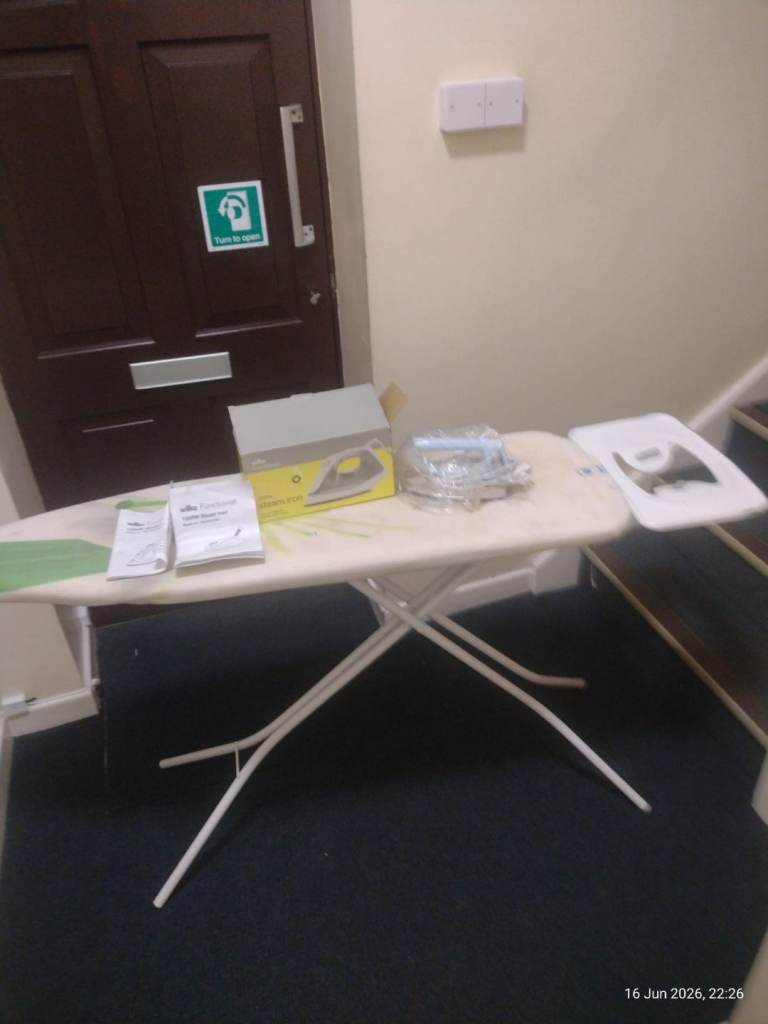 new iron  and ironing board