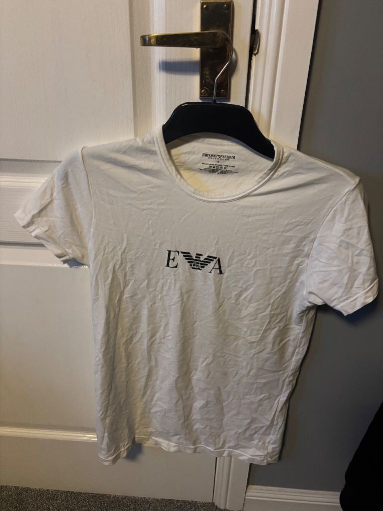 Small White Mens EA7 Armani T-shirt