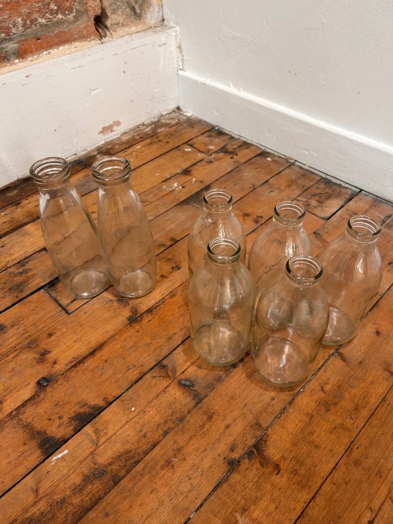Clear Glass Bottles - Various Sizes, Good Condition