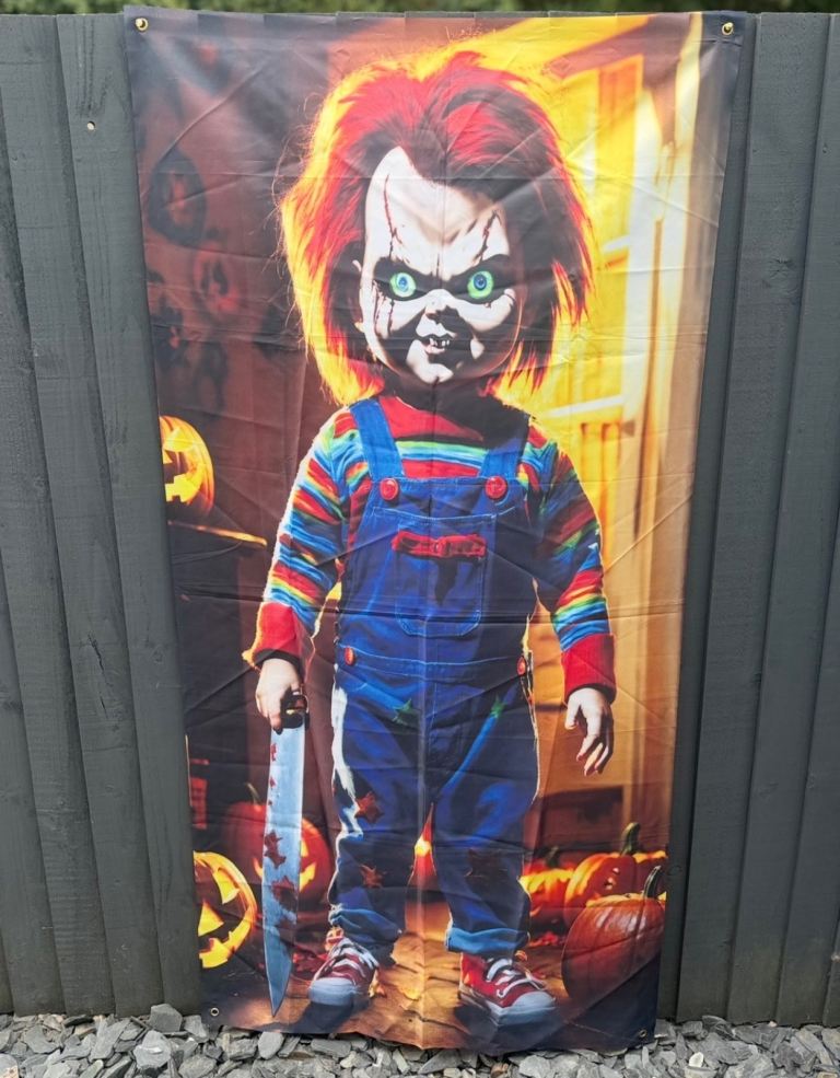 Chucky Halloween Banner – Large, As Good As New