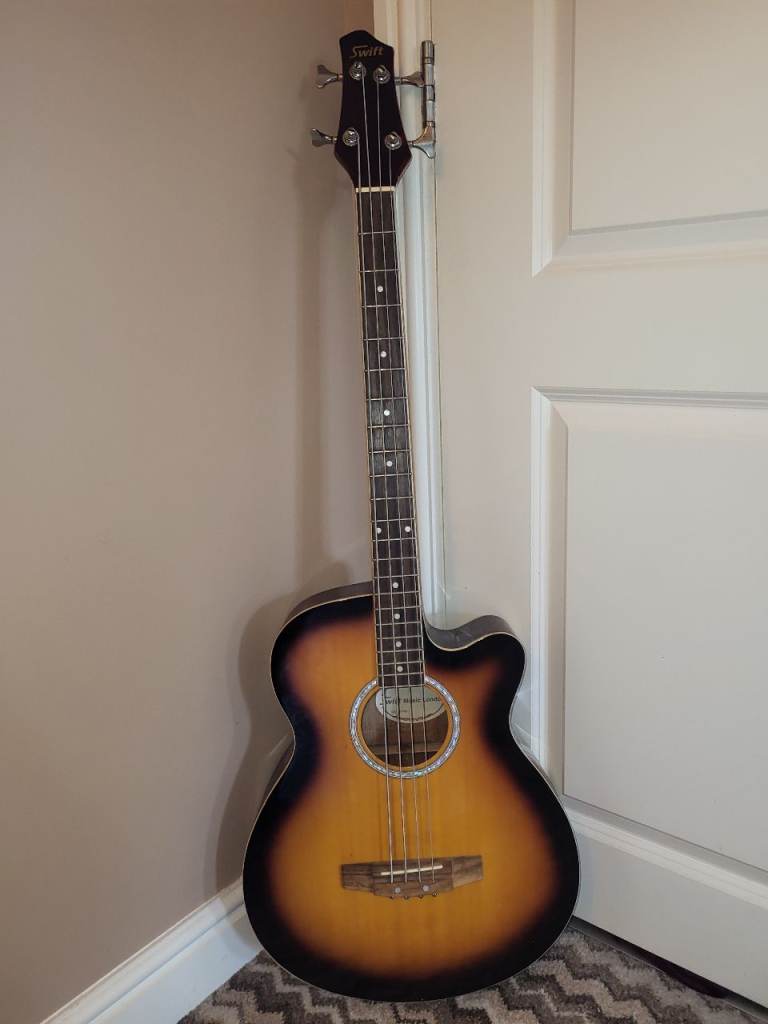 Swift Music London Acoustic Bass Guitar – Sunburst, Good Condition