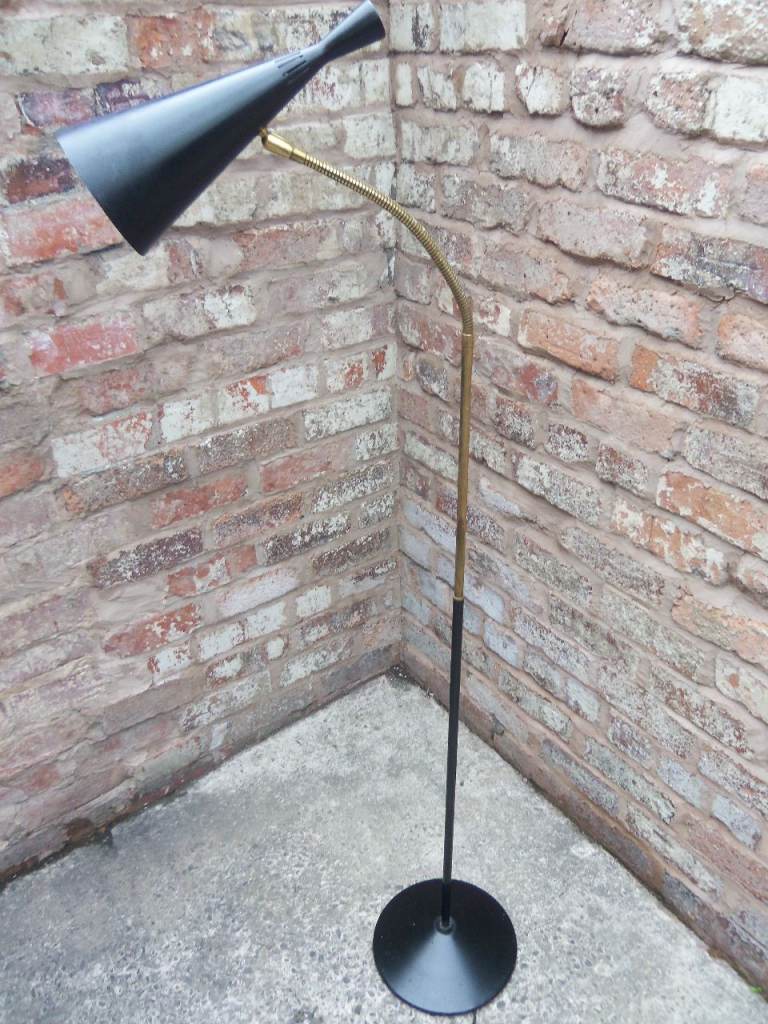 Exclusive GA Scott designer Mac lamp floor light - 1950s Gooseneck style