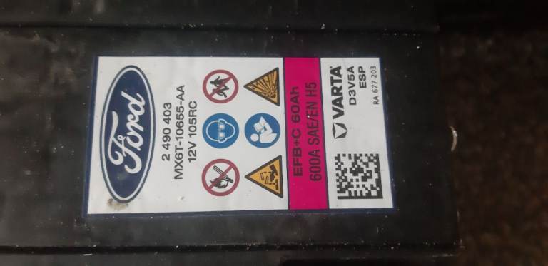 Cars batery 12v ford 60ah  yausa12v52ah