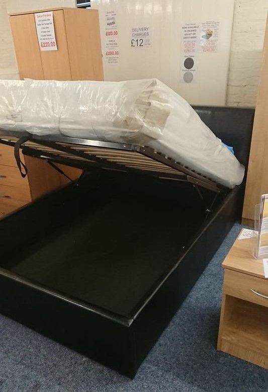 >>>>>Luxury Small Double Leather Ottoman Storage Bed + Mattress >> Flat 15% Off >> Order Today >>