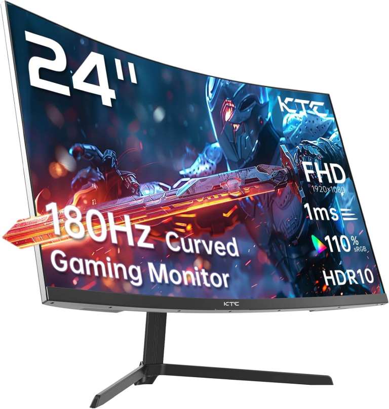 KTC 24” Curved Gaming Monitor 180Hz FHD – Brand New