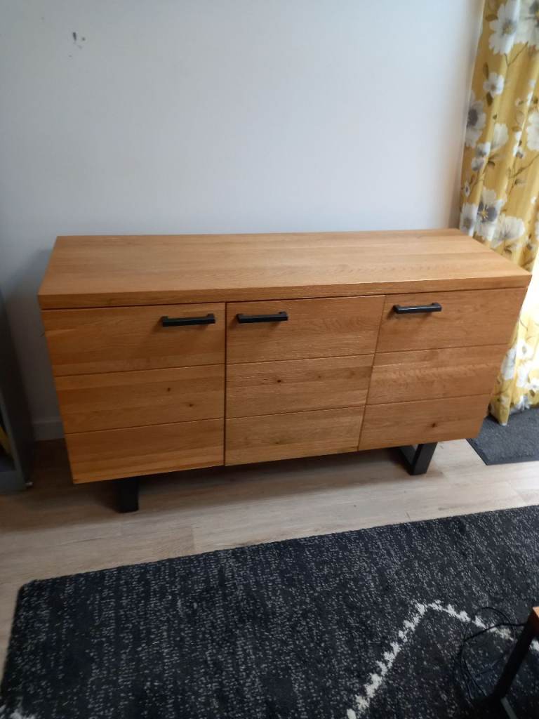 oak furniture - Contemporary Fusion Solid Oak 3-door Sideboard – Quality Piece