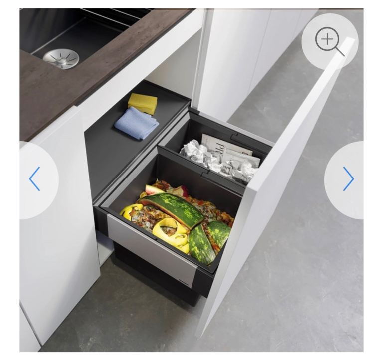 Brand New. Blanco Under sink Waste Bin System  for 600mm Base Cabinet - Black/Anthracite - 