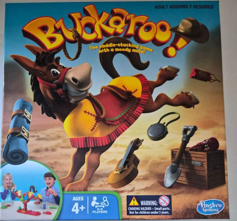 Hasbro Buckaroo! Board Game Kids Family Stacking Game Near Complete Boxed Ages 4+