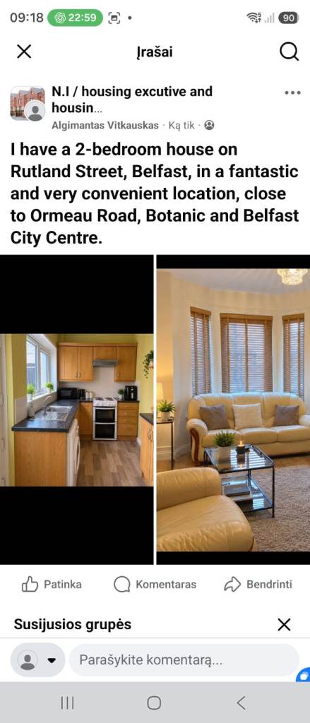 2 Bedroom House Swap – Belfast – Ground Floor/Bungalow Wanted