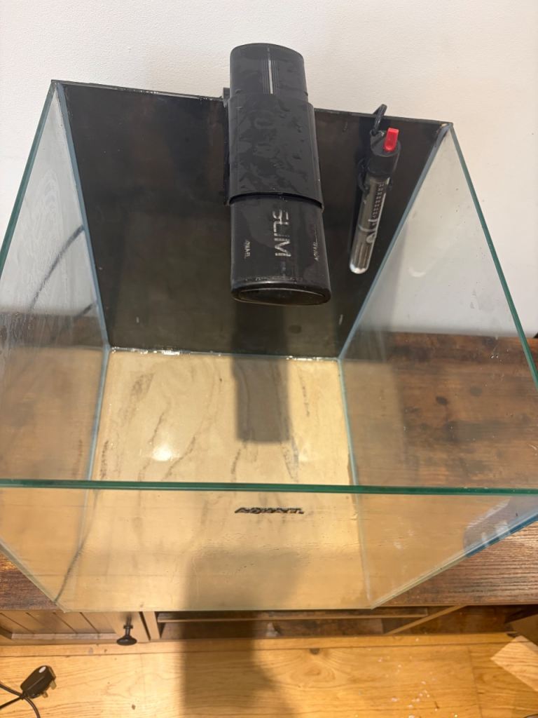 Aquarium with light and heater 