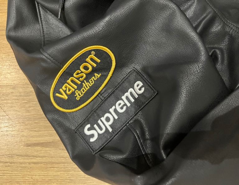 Supreme x Vanson leather hooded jacket 