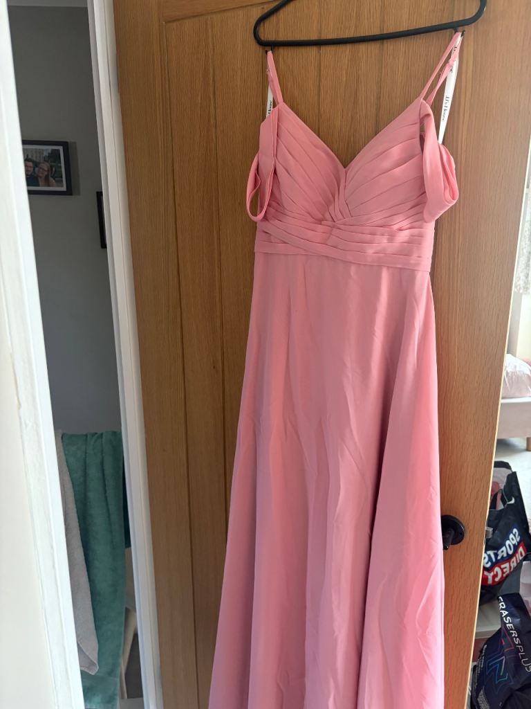JJs house pink bridesmaid dress 