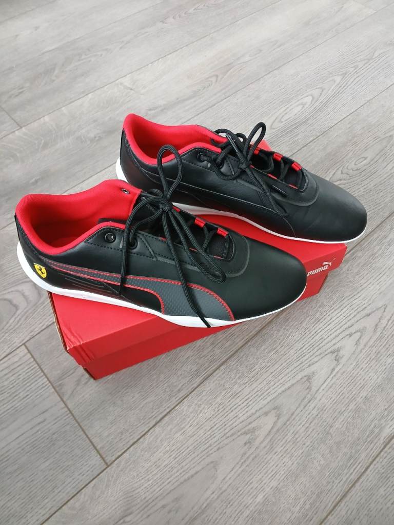 Puma Ferrari Drift Cat Trainers – Black & Red, As New