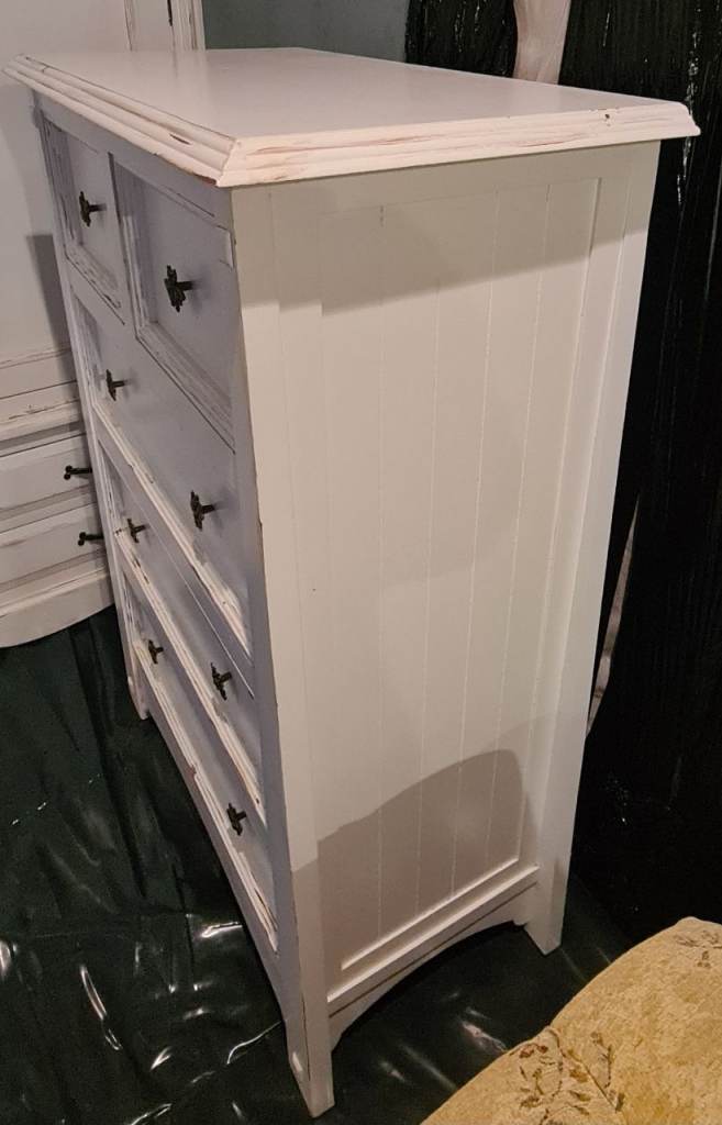 Large pine bedroom set, double wardrobe, chest of drawers and dressing table