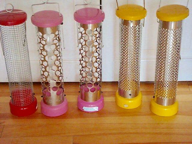 Metal Bird Feeders 13in High x 5