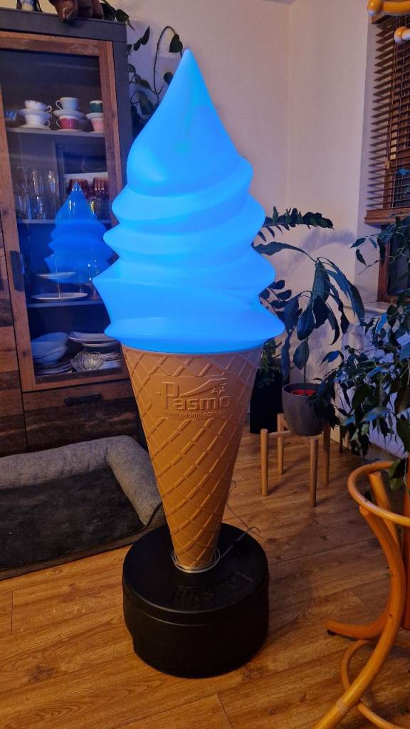 Large Ice Cream Cone Floor Lamp with Remote - Colour Changing