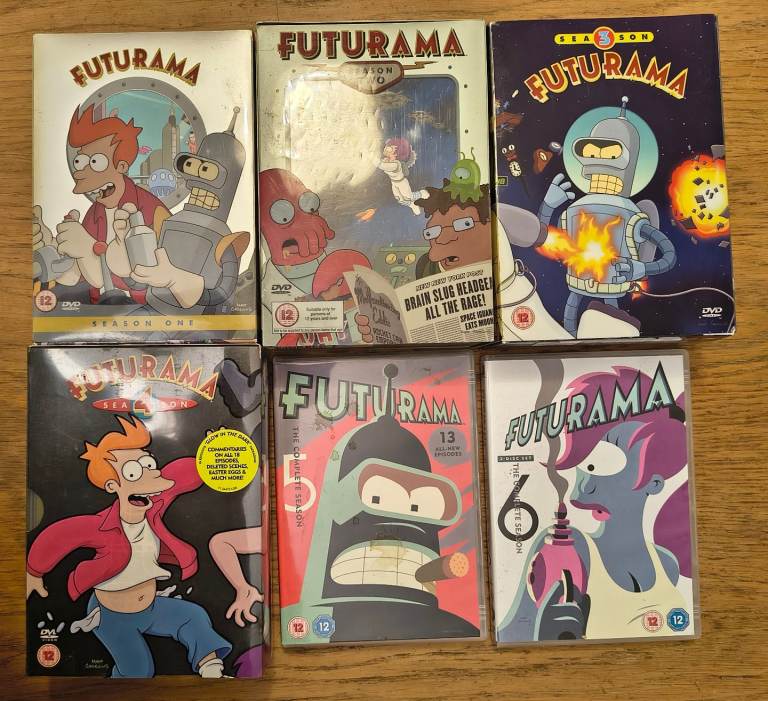 Futurama DVDs seasons 1-6