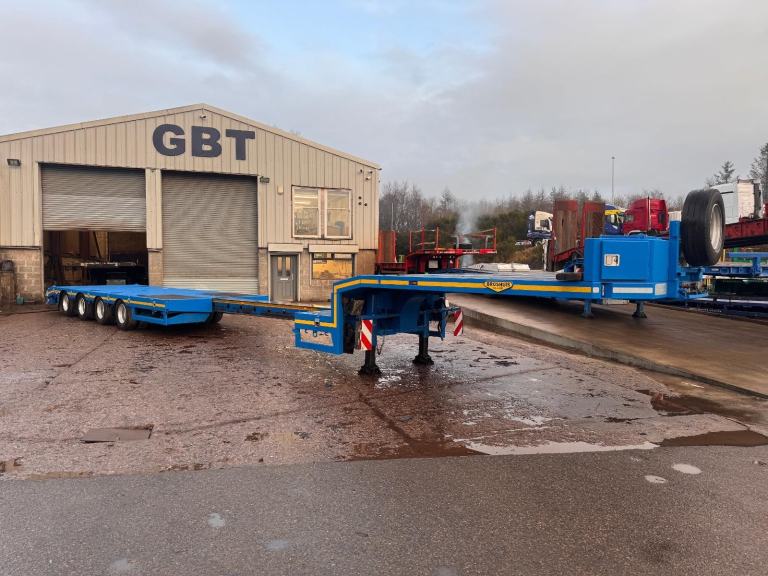 BROSHUIS 4 AXLE EXTENDING LOW LOADER TRAILER 8FT WIDE 