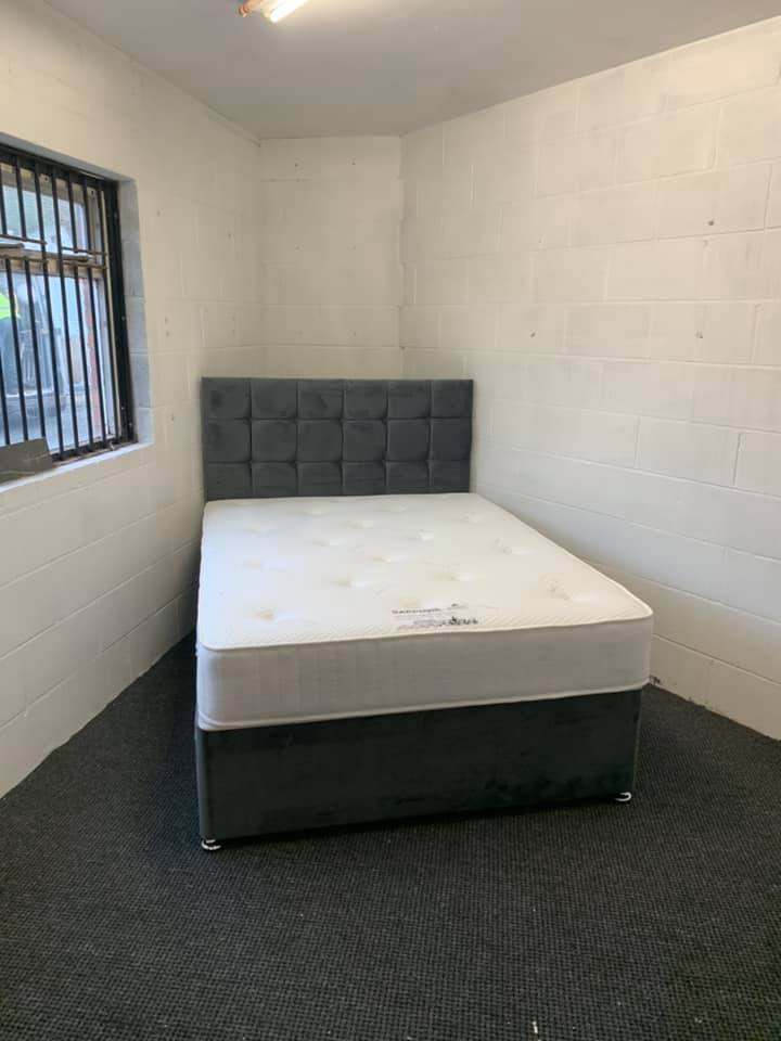 Deluxe Double & Small Double Divan Bed Base With Mattress Brand New SAME DAY DELIVERY order Now🚚🚛