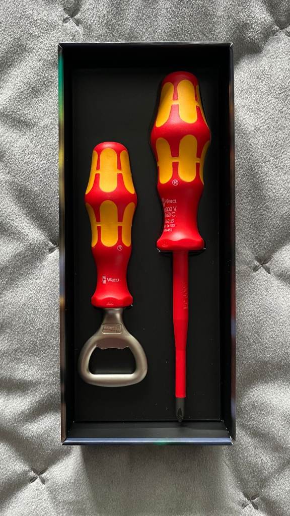 image for WERA KRAFTFORM CHRISTMAS EDITION PH2 X 100 AND BOTTLE OPENER