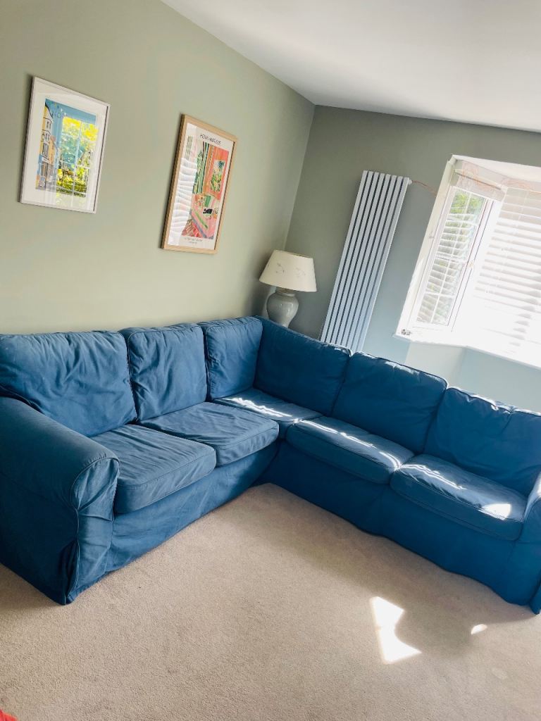 FREE Navy Blue Corner Sofa