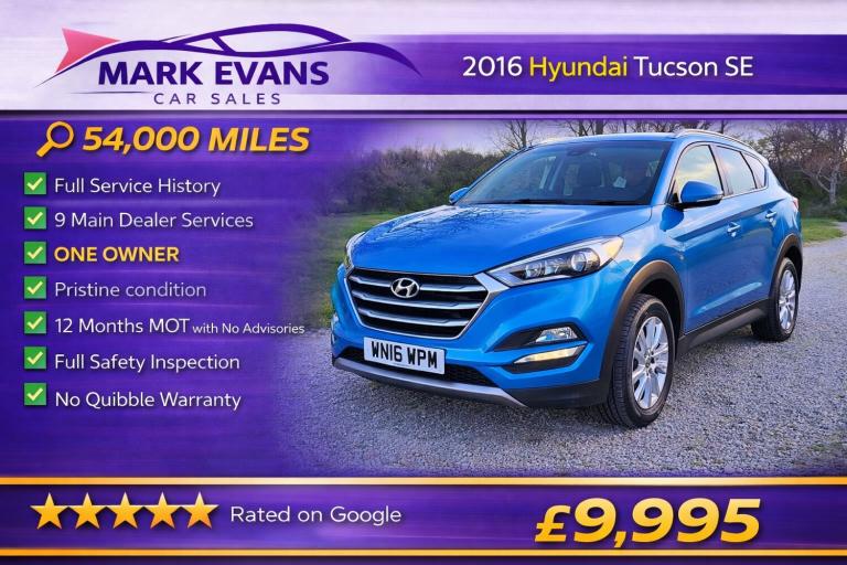 2016 Hyundai TUCSON 1.6 GDi Blue Drive SE Nav 5dr 2WD ESTATE Petrol Manual
