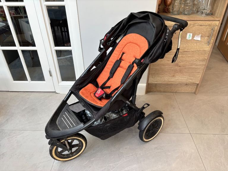 Phil & Teds sport Pushchair - Black/Orange, Good Condition