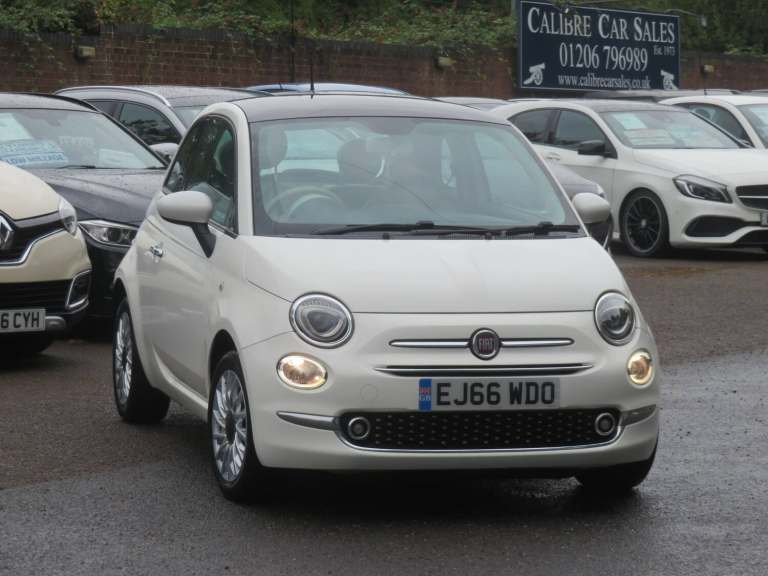 2016 Fiat 500 1.2 Lounge 3dr Manual White HATCHBACK Petrol Manual