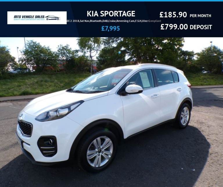 KIA SPORTAGE 1.6 GDi 2 2018,Sat Nav,Bluetooth,DAB,Cruise,Parking Sensors,Reversing Cam,F.S.H,Ulez OK