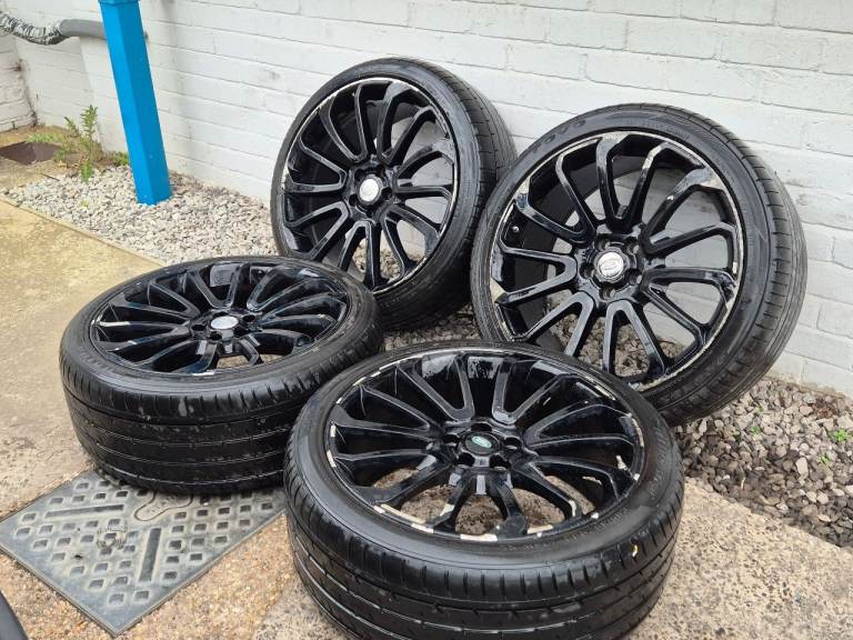 🌟Range rover Sport 22 inch turbine style Alloy wheels 5x120 with MATCHING TYRES 6m++