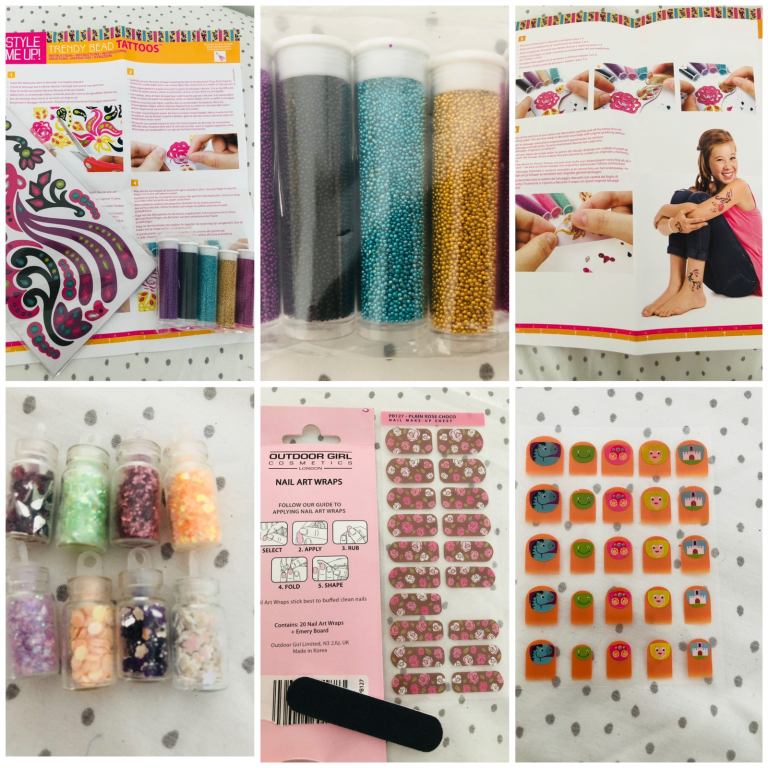 Small bundle of little girl body art, nail stickers and jewels