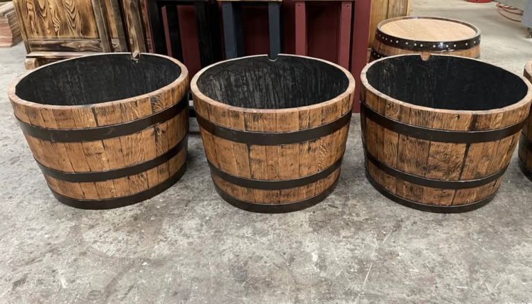 Barrel Half Planter - Refurbished