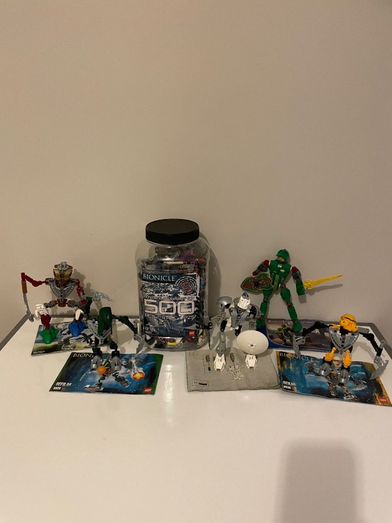 RARE Lego Bionicle ultimate accessory set 6620 tub PLUS 6 Bionicle Figures
