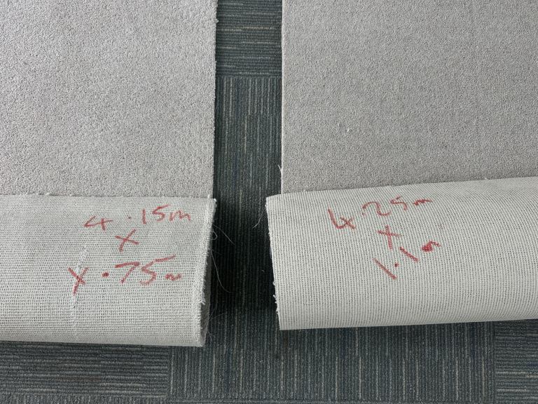 2 pieces wool carpet runners light beige fleck Brand New