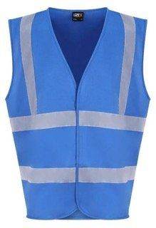 RTY ENHANCED VISIBILITY SAFETY VESTS - SIZE S & M - bright blue
