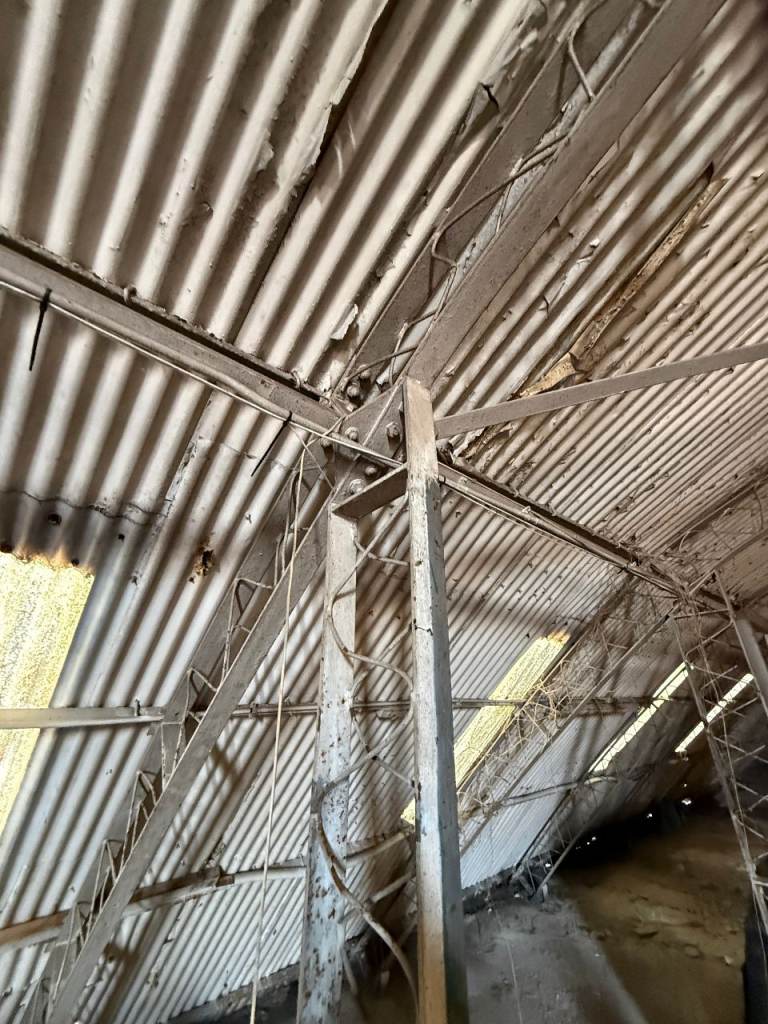 Site photograph 10 of 20 showing the agricultural steel-frame buildings at Hereford, Herefordshire