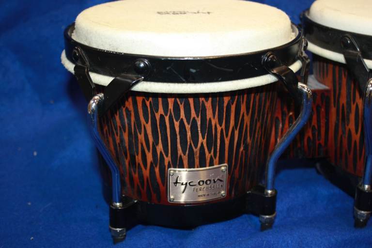 Tycoon Master Handcrafted Original Series Bongos Black Rims 7in + 8.1/2in Great Condition ~ £95 ono