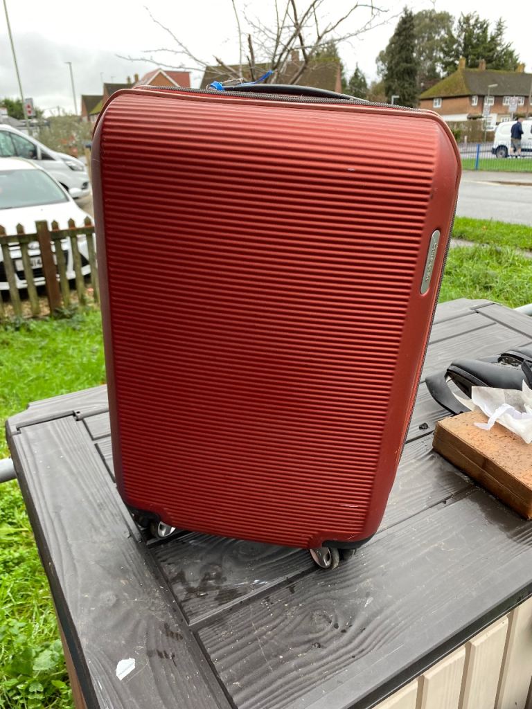 image for Samsonite Arq 55cm red spinner suitcase