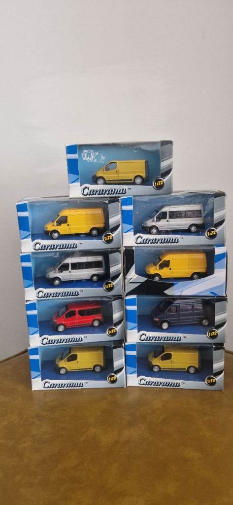 Cararama Diecast 1:72 Scale Vans x 9 (Job lot)